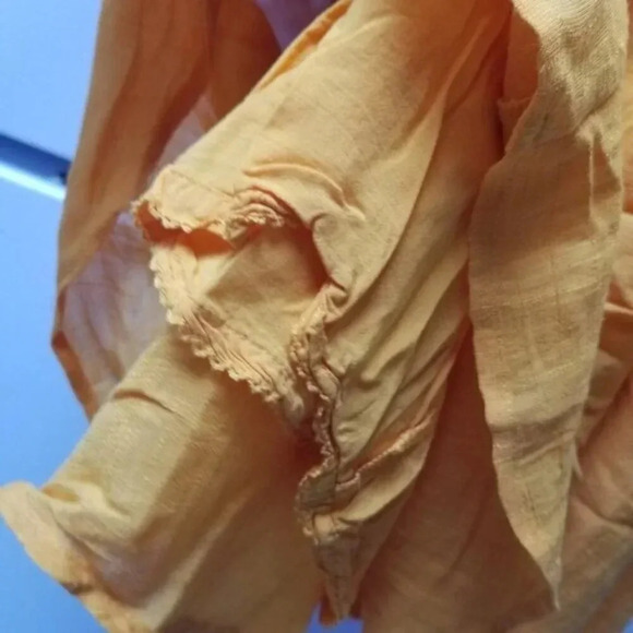 Anthropologie Moulinette Soeurs Carina Puff Sleeve Orange Dress M - Picture 7 of 15